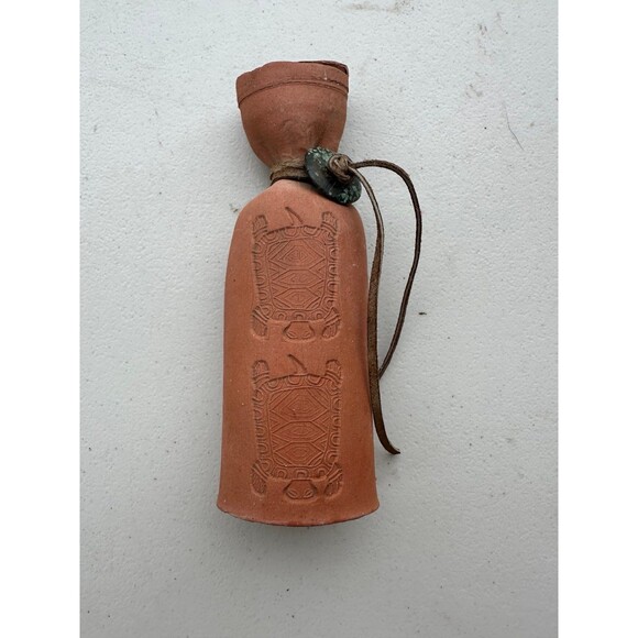 Unbranded Southwestern Decorative Tribal Turtle Impression Terracotta Figurine - Picture 3 of 6